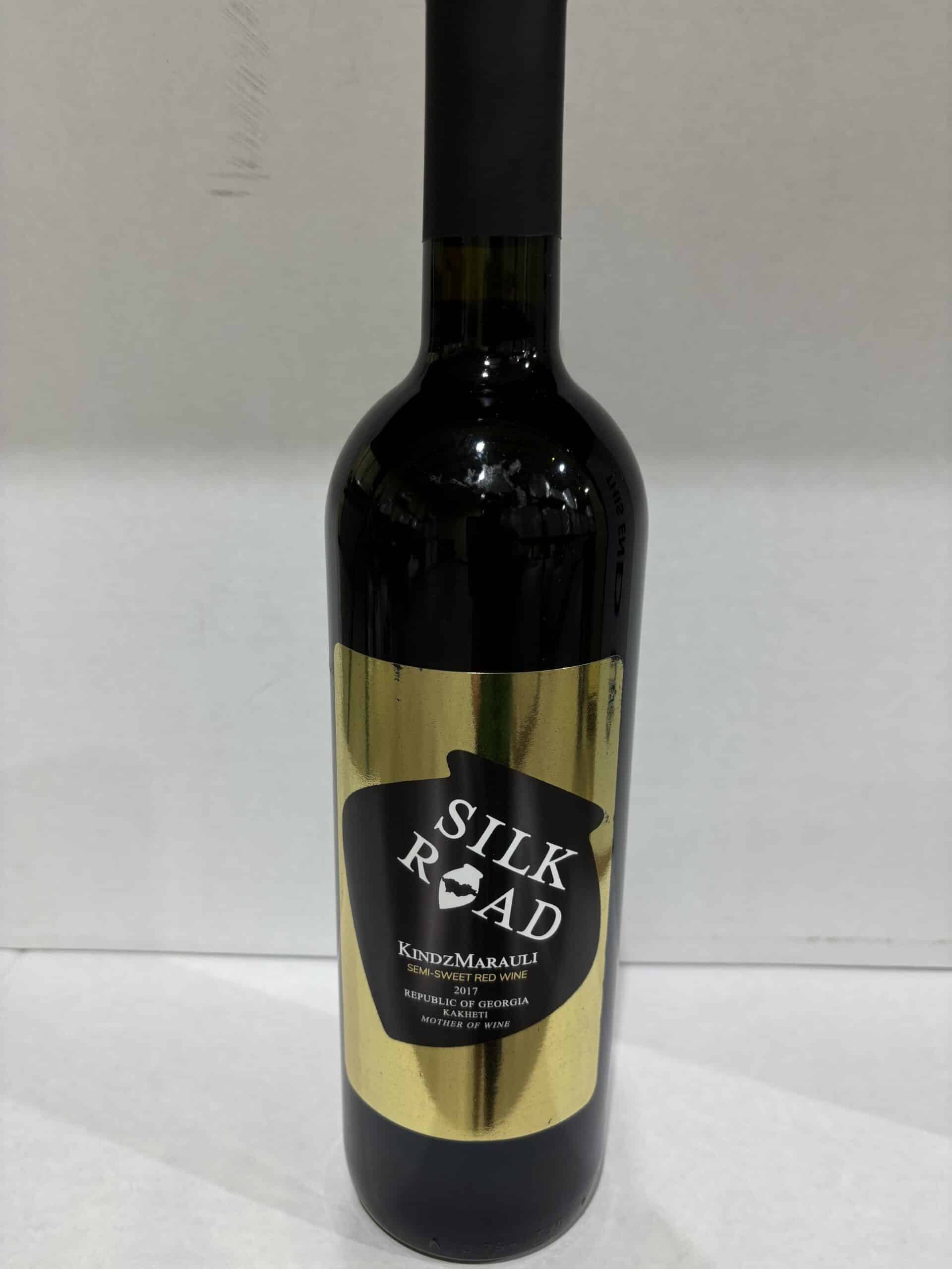 Silk Road Kindzmarauli wine bottle